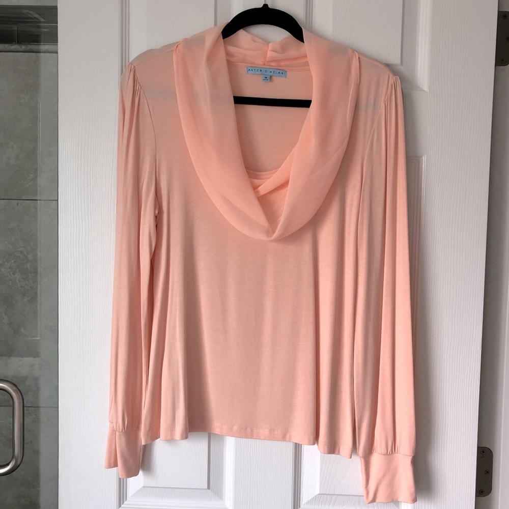 Antonio Melani top/blouse Sz M, peach/coral